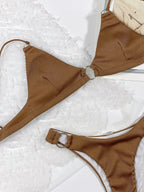 Plunge Spaghetti Strap Swim Set | Classic Bikinis Bikini from PHUNKYN