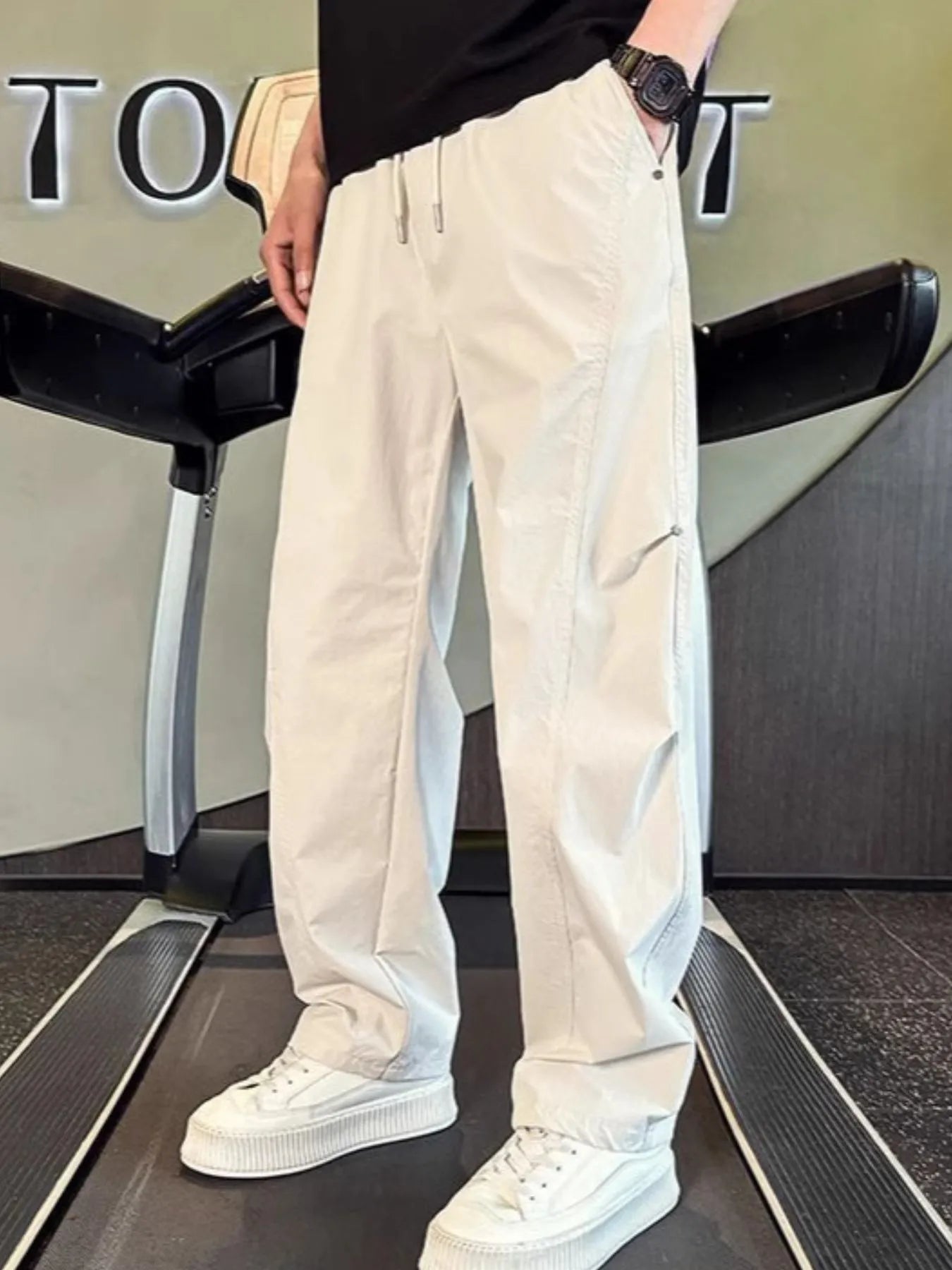 Men's Drawstring Wide Leg Pants | Joggers Wide Leg pants from PHUNKYN