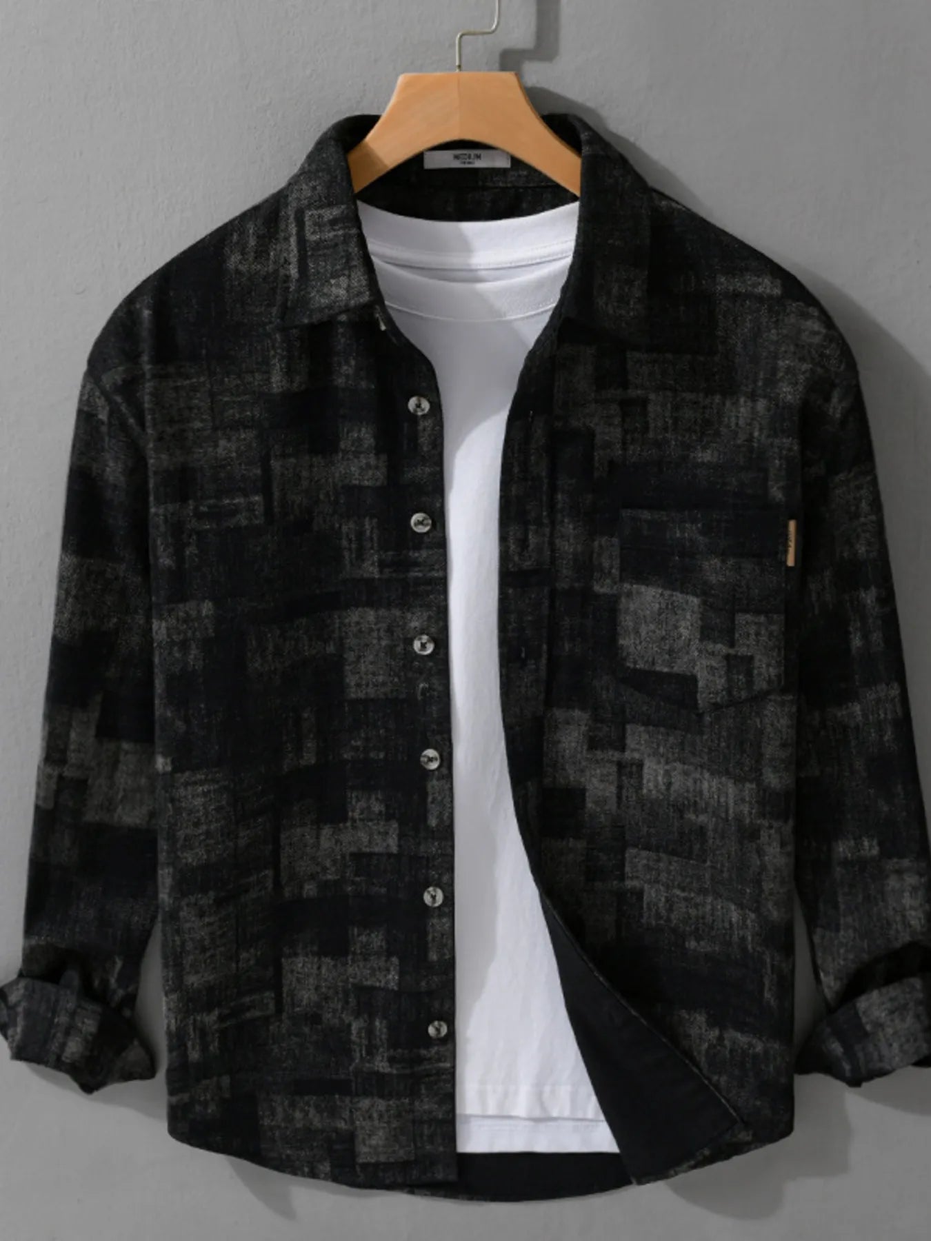 Men's Plus Size Vintage Plaid Button-Down Shirt | Shirts Shirt from PHUNKYN