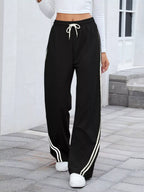 Side Striped Wide Leg Pants | Trousers Wide Leg Pants from PHUNKYN