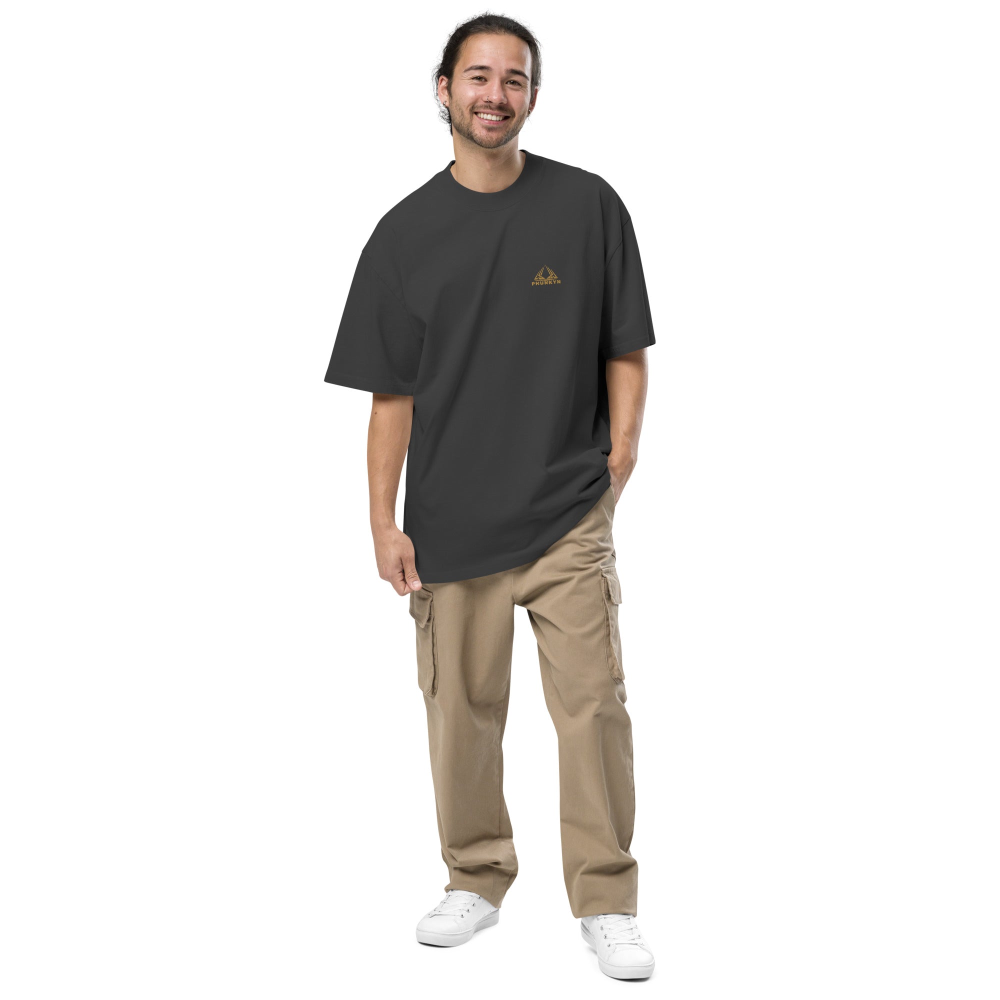 PHUNKYN Men's Oversized faded t-shirt (Embroidery) | T-Shirts Oversize T-Shirt from PHUNKYN