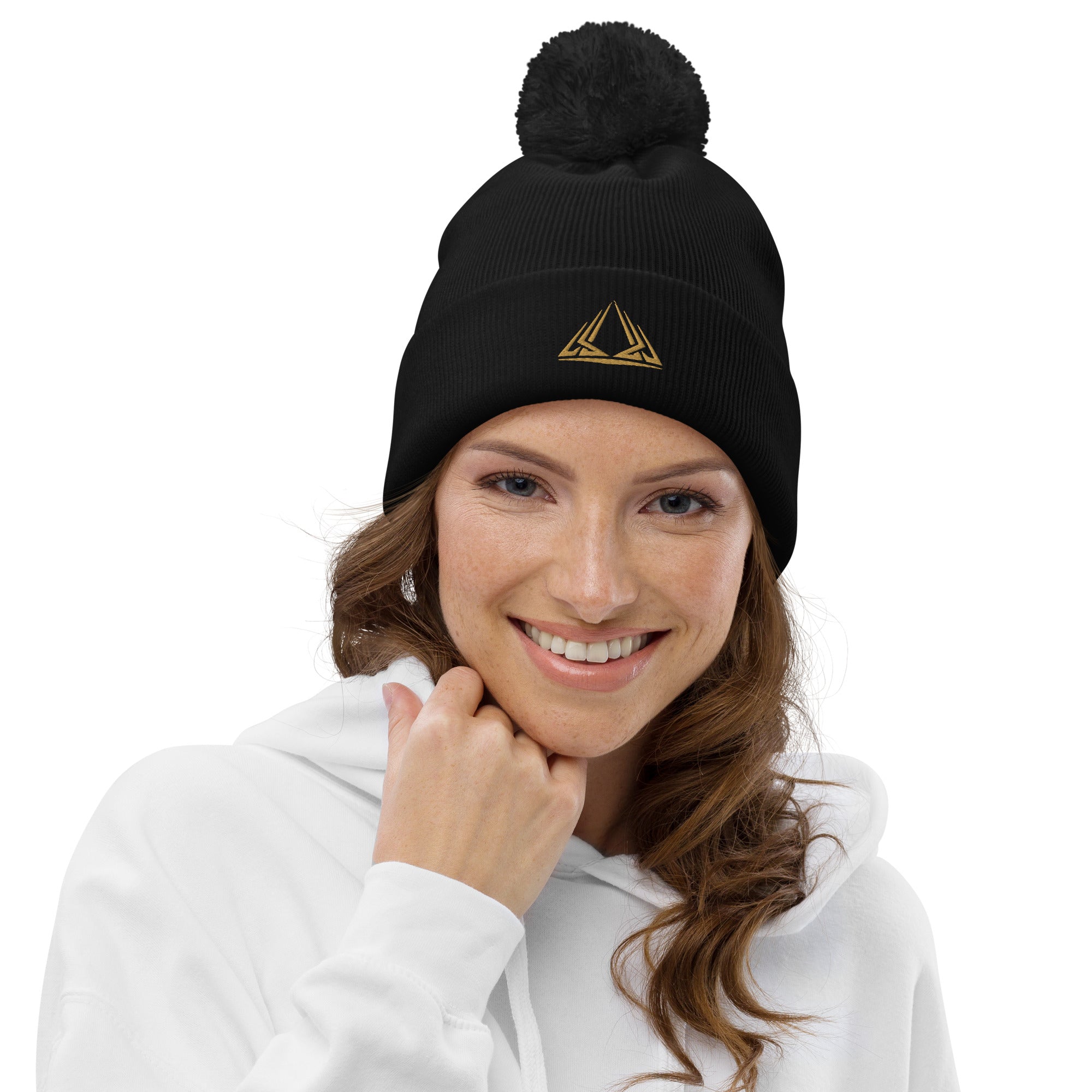PHUNKYN Premium Pom pom Beanie (Embroidery) | Beanies Beanie from PHUNKYN