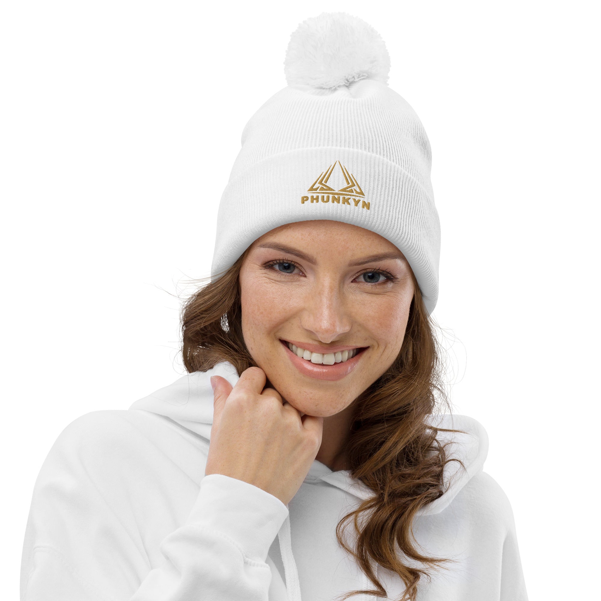 PHUNKYN Logo Pom pom beanie (Embroidery) | Beanies Beanie from PHUNKYN